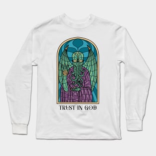 In Cthulhu We Trust: Embrace the Abyss Long Sleeve T-Shirt